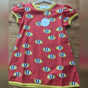 Sal and Pimenta Toddler Girl's Fish Dress size 3 NWT